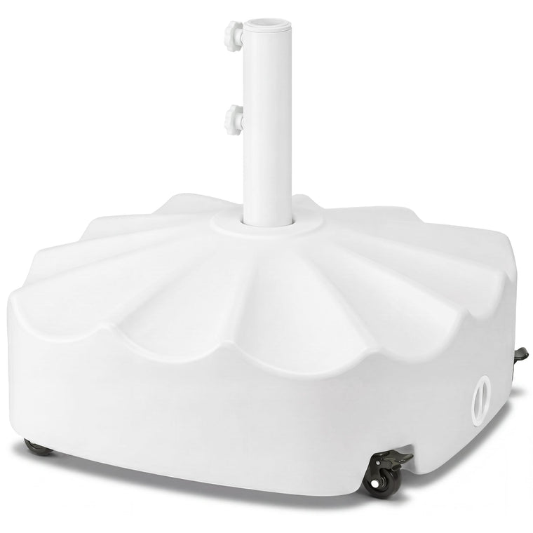 123lb Capacity Fillable Mobile Umbrella Base w/ 4 wheels - Wavy Design - product view 1