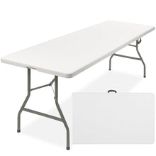Portable Folding Plastic Dining Table w/ Handle, Lock - 8ft - product view 8