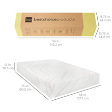 12in Medium-Firm Green Tea & Charcoal Gel Memory Foam Mattress - product view 7