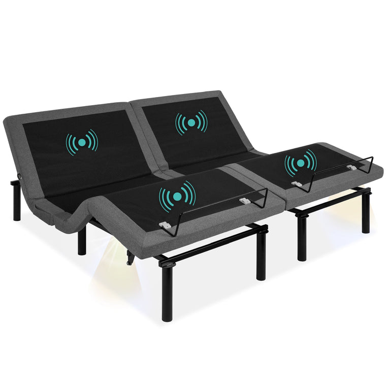 Adjustable Bed Base with Massage, Remote, USB Ports - product view 1