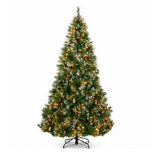 Christmas Tree PreLit Twinkling Lights Pre-Decorated Artificial Frosted Pine - product view 1