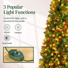 Christmas Tree PreLit Twinkling Lights Pre-Decorated Artificial Frosted Pine - product view 5