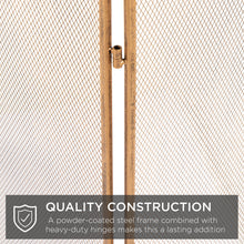 3-Panel Simple Steel Mesh Fireplace Screen w/ Worn Finish - 47.5x27.25in - product view 4