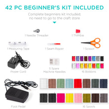 6V Portable Foot Pedal Sewing Machine w/ 12 Stitch Patterns - product view 2