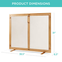 2-Door Wrought Iron Fireplace Screen w/ Magnetic Doors - 38.5x41in - product view 7