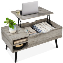 Wooden Mid-Century Modern Lift Top Coffee Table w/ Removable Shelf - product view 1