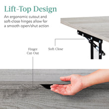 Wooden Mid-Century Modern Lift Top Coffee Table w/ Removable Shelf - product view 3
