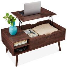Wooden Mid-Century Modern Lift Top Coffee Table w/ Removable Shelf - product view 8