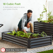 Outdoor Metal Raised Garden Bed for Vegetables, Flowers, Herbs - 6x3x1ft - product view 5