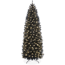 Pre-Lit Black Artificial Pencil Holiday Tree - product view 1