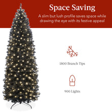 Pre-Lit Black Artificial Pencil Holiday Tree - product view 5