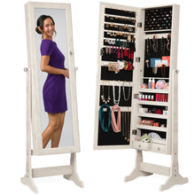 Full Length Freestanding Jewelry Mirror Armoire w/ Velvet Interior - product view 8