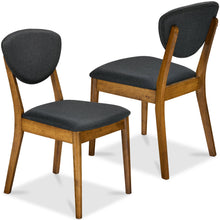 2-Piece Mid-Century Modern Wood &Upholstered Dining Chair Set - product view 1