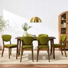2-Piece Mid-Century Modern Wood &Upholstered Dining Chair Set - product view 2