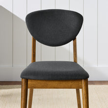 2-Piece Mid-Century Modern Wood &Upholstered Dining Chair Set - product view 3