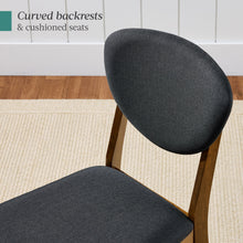 2-Piece Mid-Century Modern Wood &Upholstered Dining Chair Set - product view 4