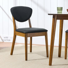 2-Piece Mid-Century Modern Wood &Upholstered Dining Chair Set - product view 5