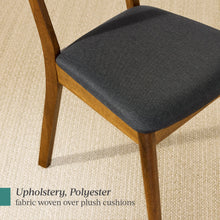 2-Piece Mid-Century Modern Wood &Upholstered Dining Chair Set - product view 6