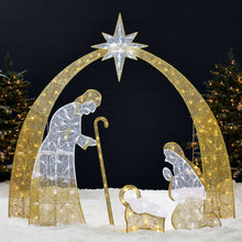 Lighted 2D Christmas Nativity Scene Outdoor Decor w/ Twinkling LED Lights - product view 1