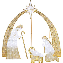 Lighted 2D Christmas Nativity Scene Outdoor Decor w/ Twinkling LED Lights - product view 2