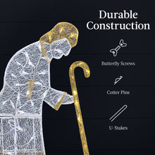 Lighted 2D Christmas Nativity Scene Outdoor Decor w/ Twinkling LED Lights - product view 5