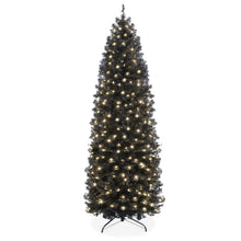 Pre-Lit Black Artificial Pencil Holiday Tree - product view 8