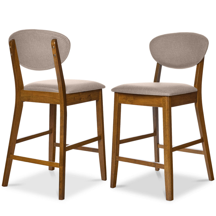Set of 2 Modern Counter-Height Bar Stool Set W/ Upholstered Seat Cushion - product view 1