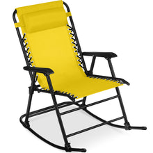 Folding Outdoor Zero Gravity Rocking Lounge Chair w/ Headrest Pillow - product view 1