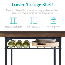 3-Piece Modern Square Dining Set w/ Storage Rack - product view 4