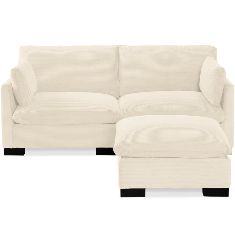 Modular Sectional Pillowtop Sofa w/ Ottoman & Storage 82in - product view 1