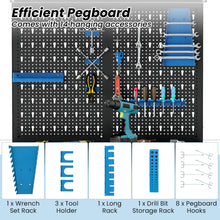 Workbench with Pegboard, 32" x 16" Multi-use Workbench with 2 Tires of Shelves, Topping Space - product view 5