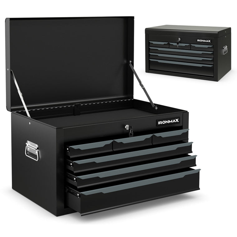 Steel Tool Box, 24” Tool Chest Case with 6 Drawers, Top Storage, Automatic Lock - product view 1