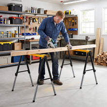 2 Pack Folding Saw Horses with 12 Adjustable Leg Heights and Carry Handles - product view 2