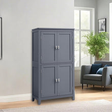 Helan Collection - Freestanding storage cabinet with adjustable shelves for bathroom - product view 5