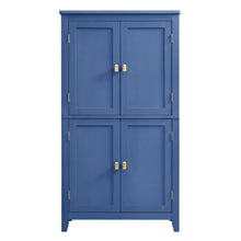 Helan Collection - Freestanding storage cabinet with adjustable shelves for bathroom - product view 1