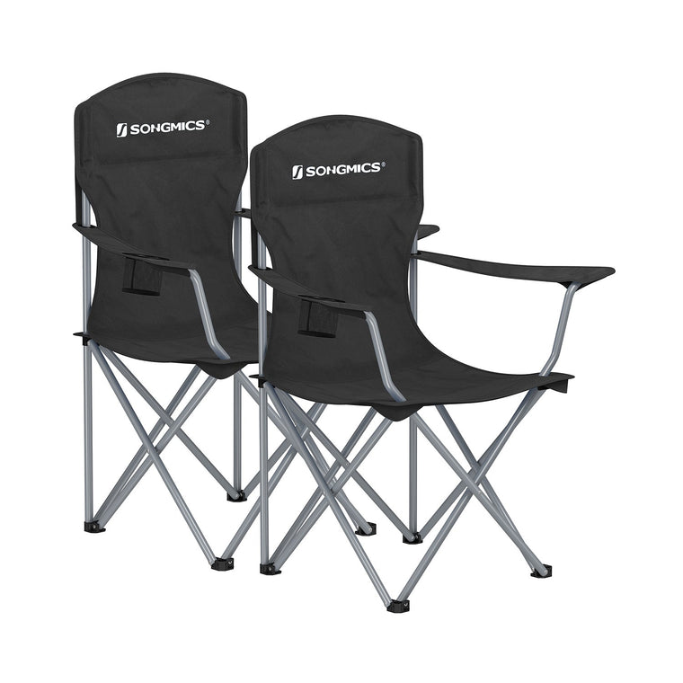 Set of 2 Folding Camping Chairs Max Capacity 330 lb - product view 1