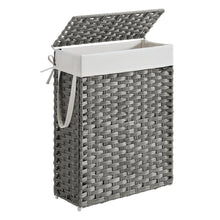 Slim Laundry Hamper with Lid and Handles - product view 1