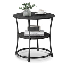 Round End Table with 2 Shelves - product view 4