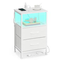 Smart bedside table with charging station and app controlled led lights - product view 2