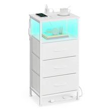 Smart bedside table with charging station and app controlled led lights - product view 3