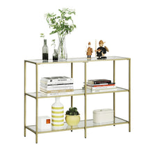 Modern Design Golden Glass Console Sofa Table - product view 1