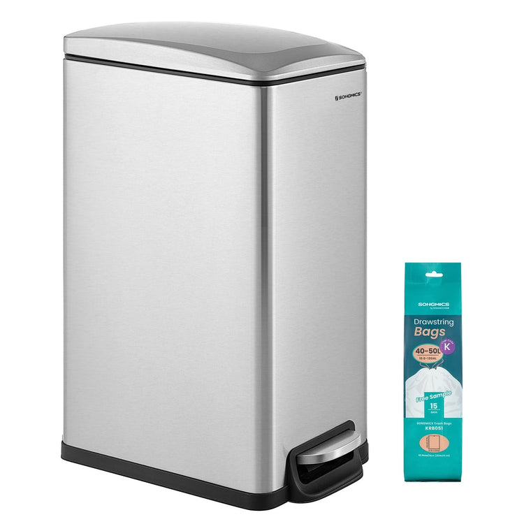 Slim Stainless Steel Trash Bin - product view 1