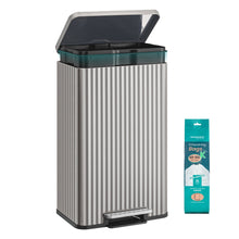 Stainless Steel Garbage Can with Lid and Removable Inner Bucket - product view 2