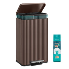 Stainless Steel Garbage Can with Lid and Removable Inner Bucket - product view 4