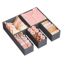Foldable Fabric Storage Bins for Socks, Underwear, Bras, Ties, Scarves - product view 7