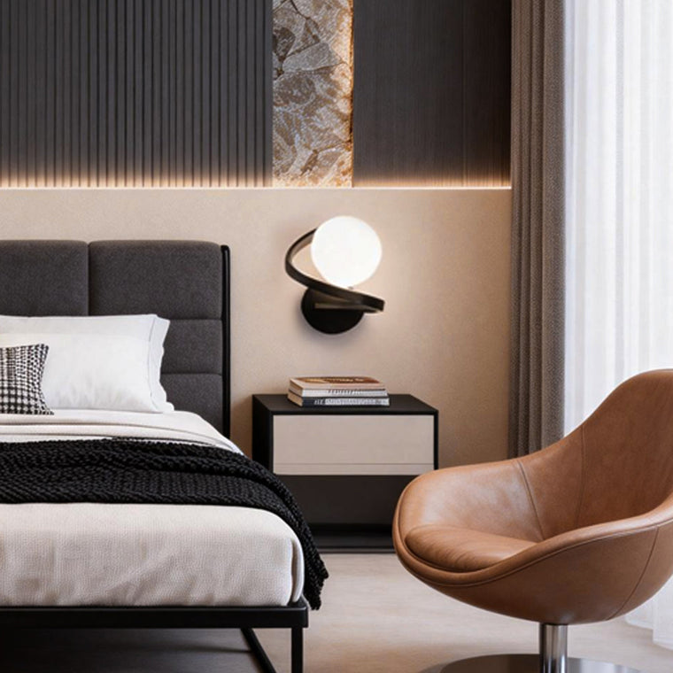 Modern Bedside Wall Lights Creative Curved Metal LED Light - product view 1