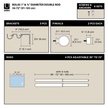 Bolas Double Curtain Rod - product view 7