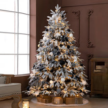 Artificial Simulation Falling Snow Christmas Decor Tree with String Lights - product view 2
