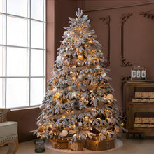 Artificial Simulation Falling Snow Christmas Decor Tree with String Lights - product view 7