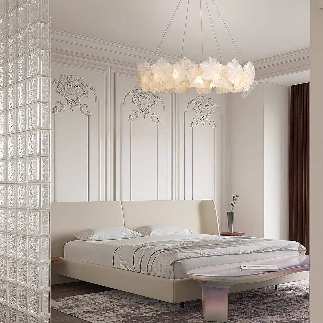 Glass Garland Chandelier Lights French Wreath Luxury Ceiling Light - product view 1